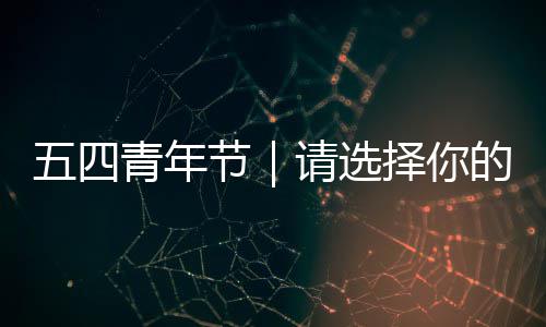 的青年请选择你人格广东五四节奋斗